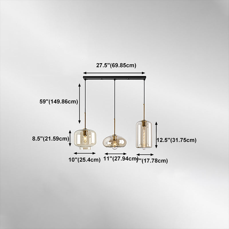 Verre moderne suspendu éclairage pendentif ménage léger pour le salon