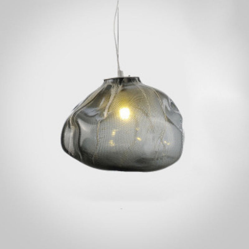 Scale a 1 luci a ciondolo illuminazione artistica a forma di nuvola lampada a goccia con tonalità di vetro