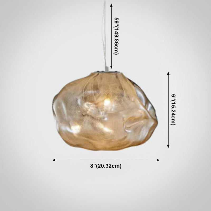 Scale a 1 luci a ciondolo illuminazione artistica a forma di nuvola lampada a goccia con tonalità di vetro