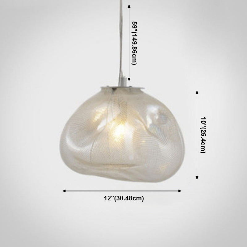 Scale a 1 luci a ciondolo illuminazione artistica a forma di nuvola lampada a goccia con tonalità di vetro