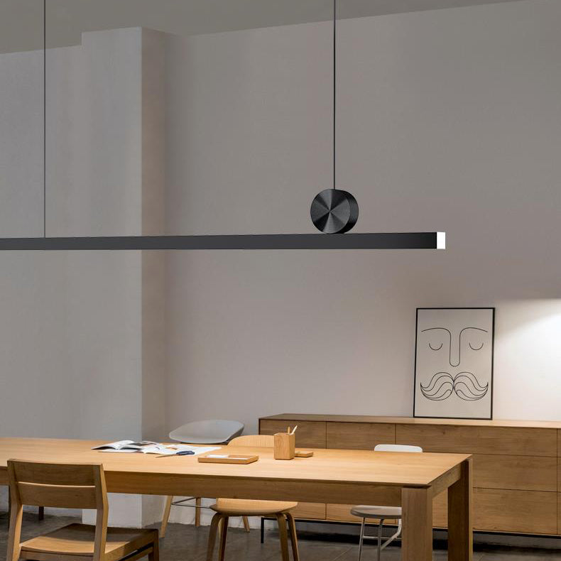 Lámpara colgante de restaurantes de 1 luces de estilo rectángulo de estilo isleño con sombra acrílica