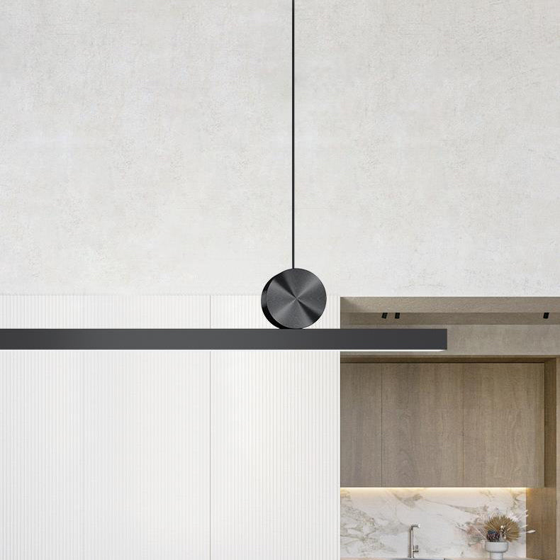 Lámpara colgante de restaurantes de 1 luces de estilo rectángulo de estilo isleño con sombra acrílica