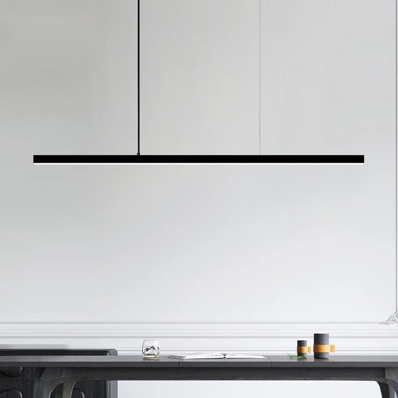 Accesorios de iluminación modernos de la isla de cobre de cobre lámpara de suspensión LED de 1 luces lineales