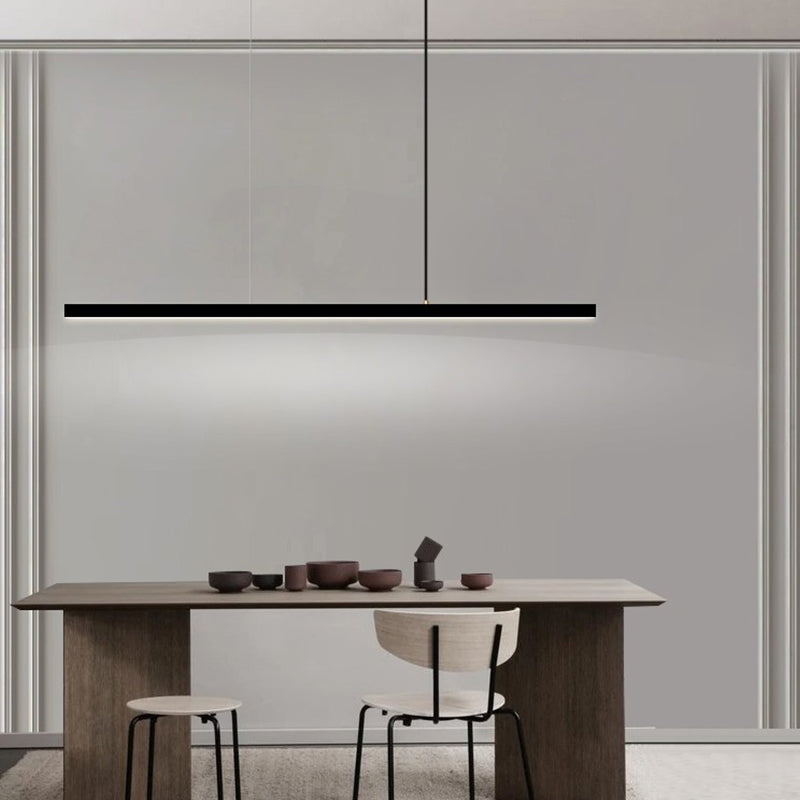 Accesorios de iluminación modernos de la isla de cobre de cobre lámpara de suspensión LED de 1 luces lineales