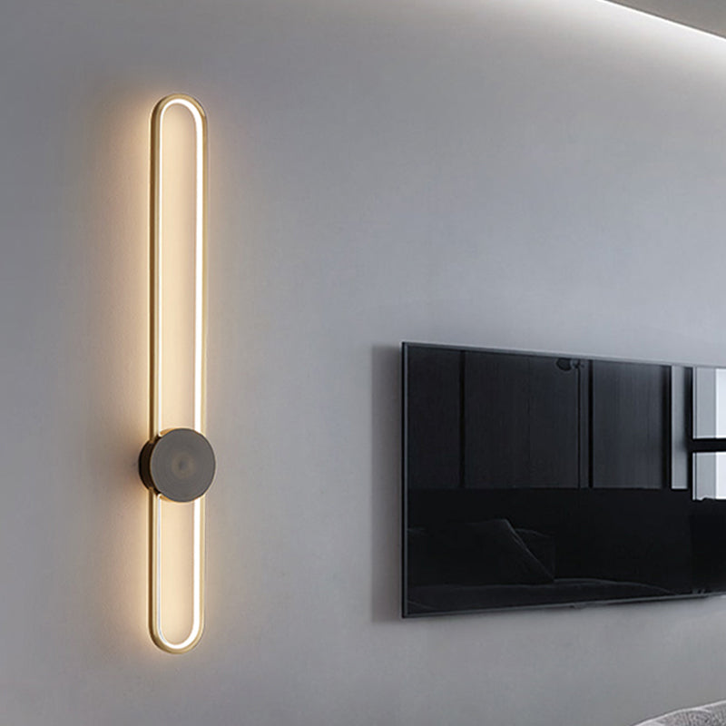 Moderne Aluminiumwandleuchte oval Form LED Wandleuchten für Wohnzimmer Schlafzimmer
