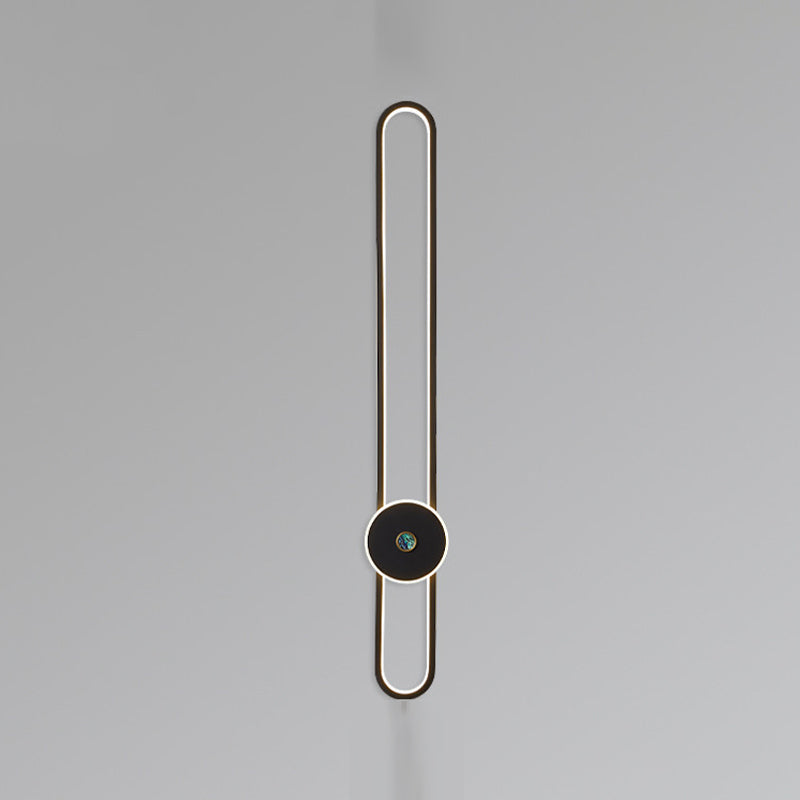 Moderne Aluminiumwandleuchte oval Form LED Wandleuchten für Wohnzimmer Schlafzimmer