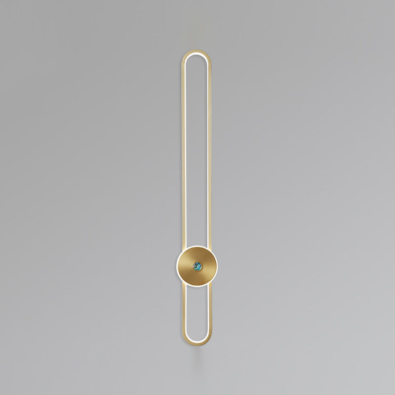 Moderne Aluminiumwandleuchte oval Form LED Wandleuchten für Wohnzimmer Schlafzimmer