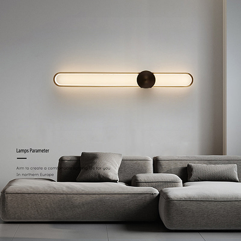 Moderne Aluminiumwandleuchte oval Form LED Wandleuchten für Wohnzimmer Schlafzimmer
