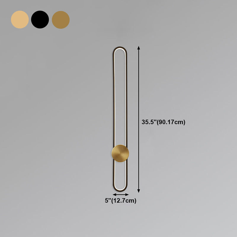 Moderne Aluminiumwandleuchte oval Form LED Wandleuchten für Wohnzimmer Schlafzimmer