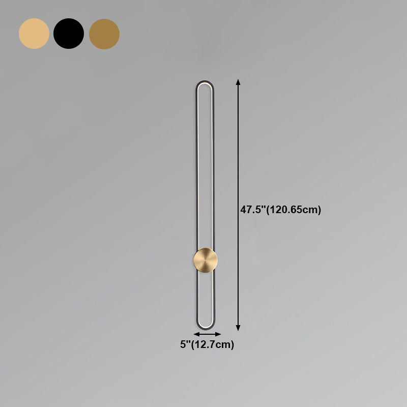 Moderne Aluminiumwandleuchte oval Form LED Wandleuchten für Wohnzimmer Schlafzimmer