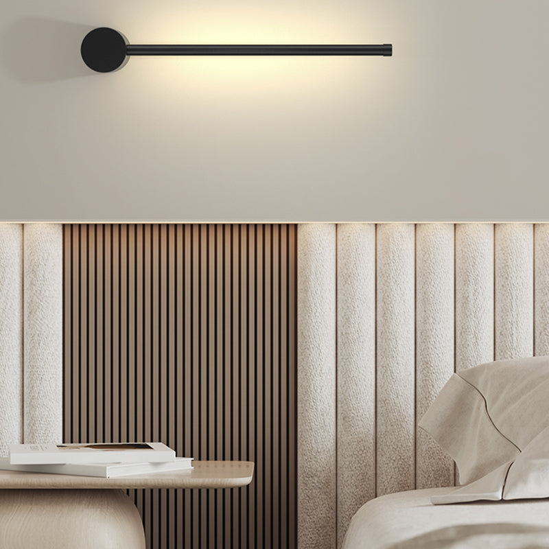 Modern Aluminum Wall Light Minimalist Straight LED Wall Sconce for Living Room
