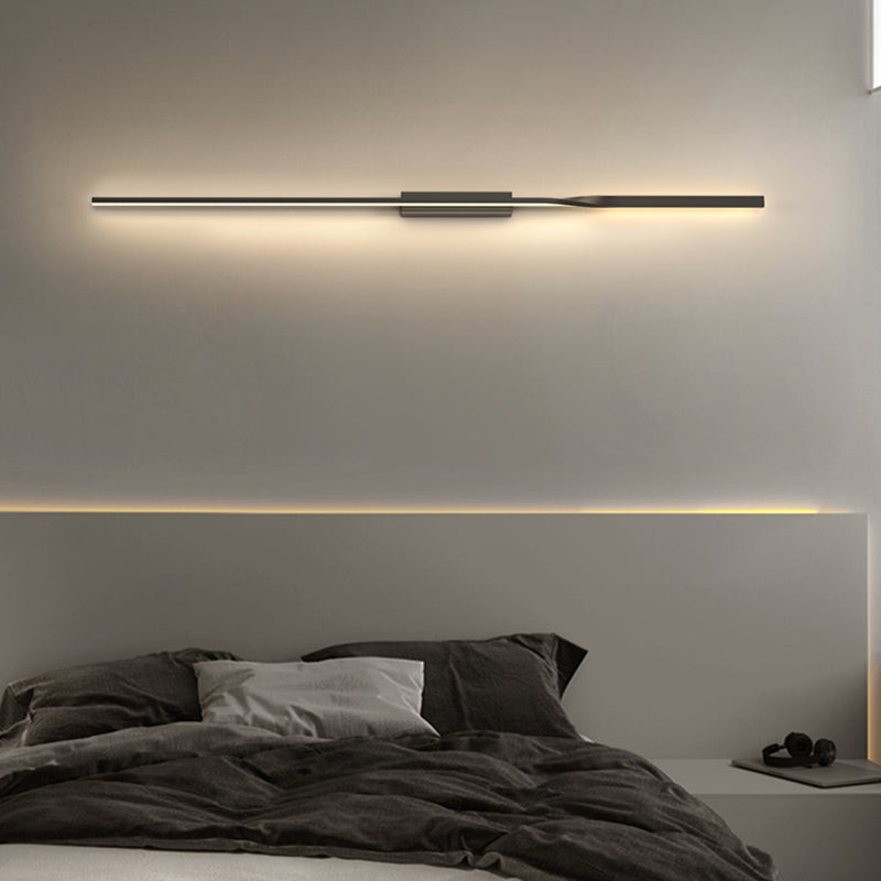 Lineare LED -Leuchterleuchte zeitgenössische Metallwandleuchte für Schlafzimmer