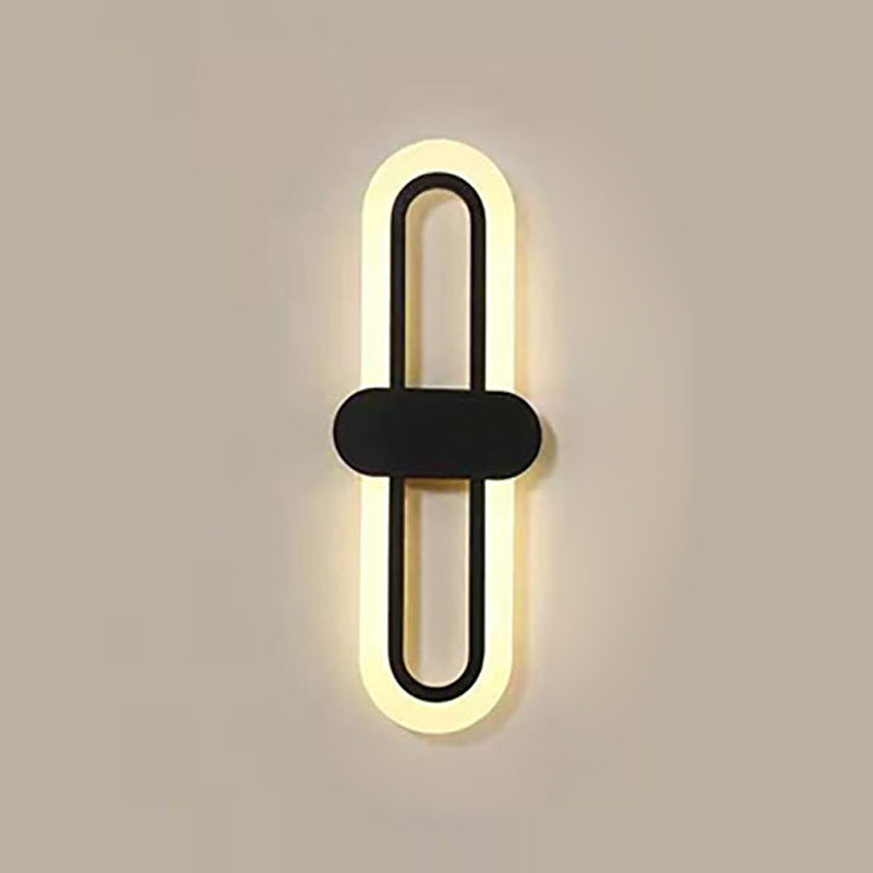 Nordische Metallwandleuchte ovale Form 16 "hohe LED -Wandleuchten für Schlafzimmer