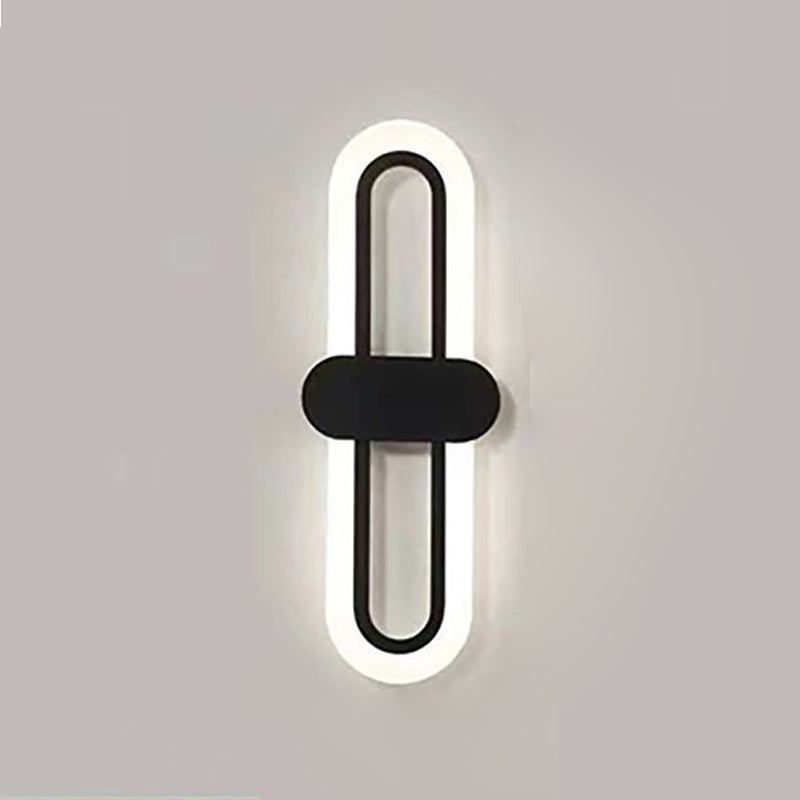 Nordische Metallwandleuchte ovale Form 16 "hohe LED -Wandleuchten für Schlafzimmer