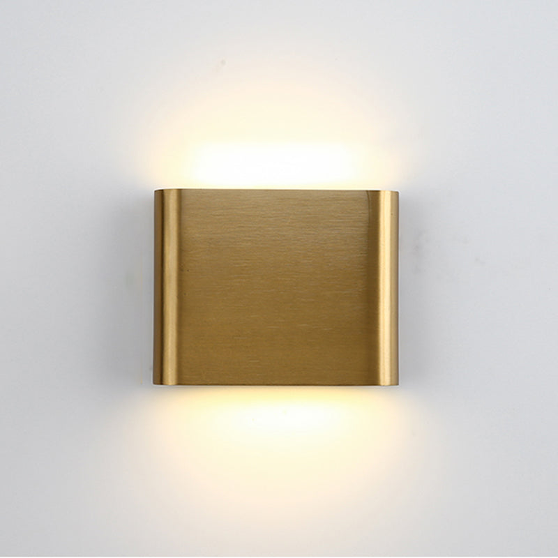 Stile moderno in alluminio Luce a parete geometrica Pronzo a parete a LED per camera da letto