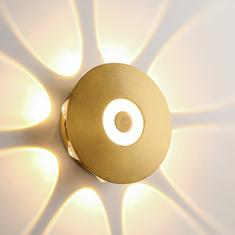 Stile moderno in alluminio Luce a parete geometrica Pronzo a parete a LED per camera da letto