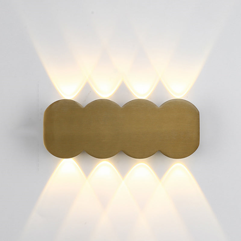 Stile moderno in alluminio Luce a parete geometrica Pronzo a parete a LED per camera da letto