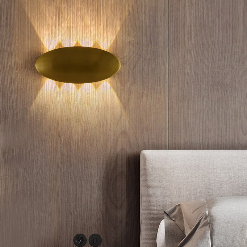 Stile moderno in alluminio Luce a parete geometrica Pronzo a parete a LED per camera da letto