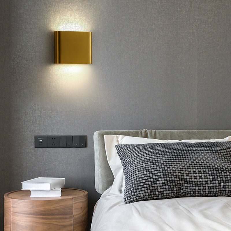 Stile moderno in alluminio Luce a parete geometrica Pronzo a parete a LED per camera da letto