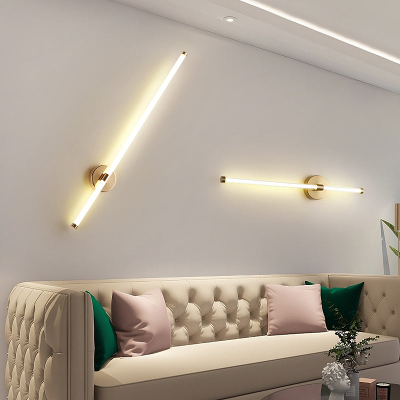 Nordic Mur Light Strip Forme LED Appiculture murale avec une teinte en verre pour la chambre