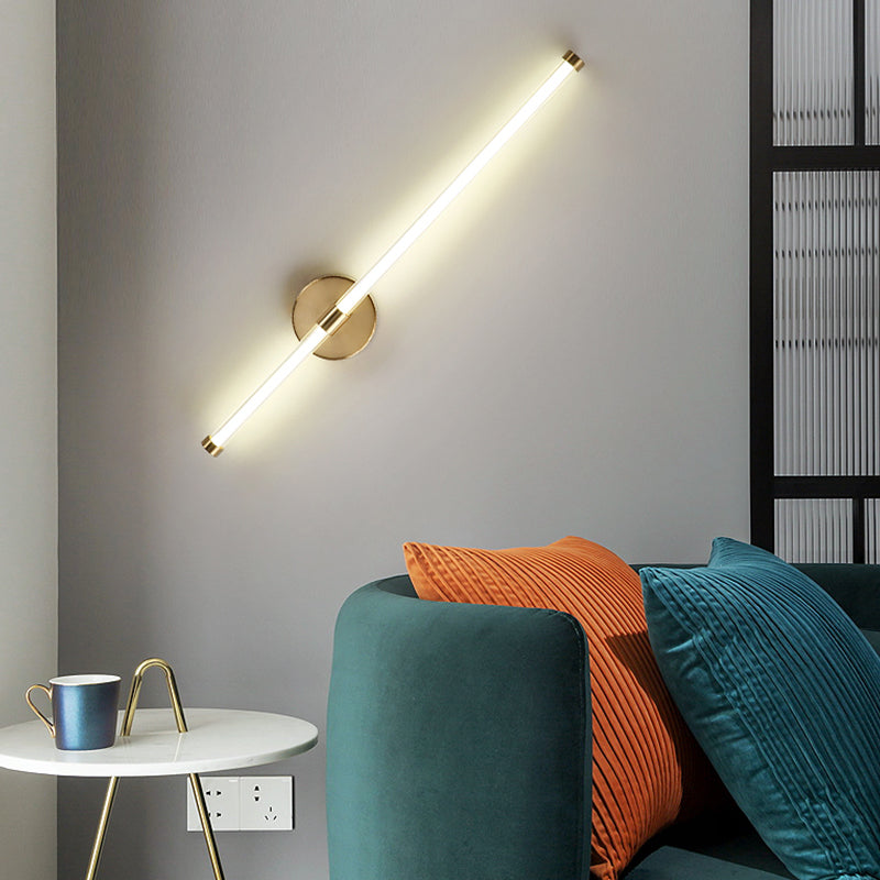 Nordic Mur Light Strip Forme LED Appiculture murale avec une teinte en verre pour la chambre