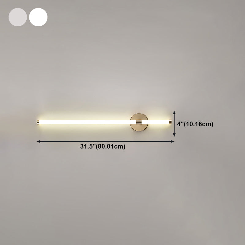 Nordic Mur Light Strip Forme LED Appiculture murale avec une teinte en verre pour la chambre