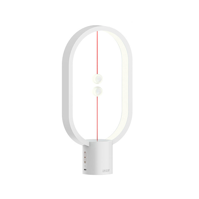 Macaroon Plastic Table Light 1-Light Bedroom LED Nightstand Lamp with Touch Switch