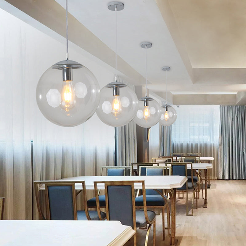 Ball suspendu éclairage industriel d'éclairage avec une teinte en verre pour le salon