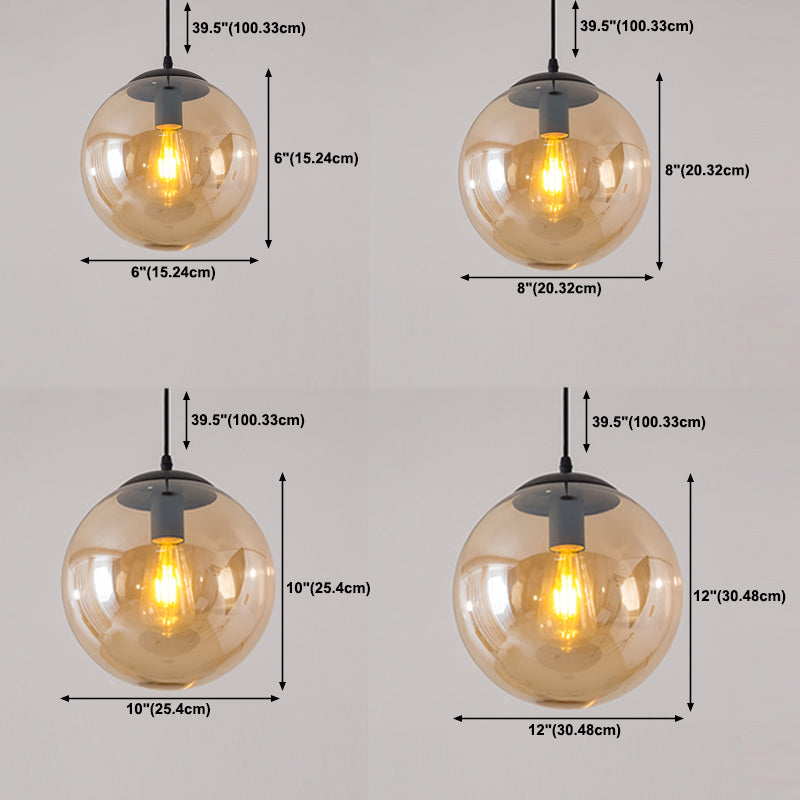 Ball suspendu éclairage industriel d'éclairage avec une teinte en verre pour le salon