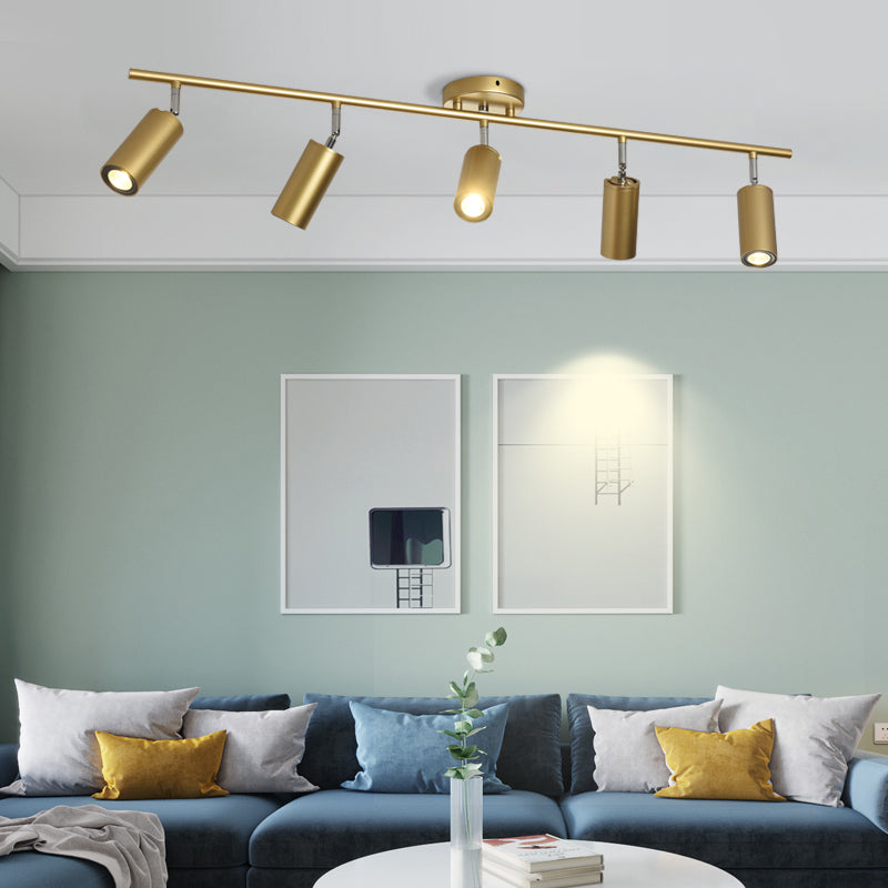 Cylindrical Shape LED Rail Ceiling Lamp Modern Aluminium Flush Mount for Bedroom