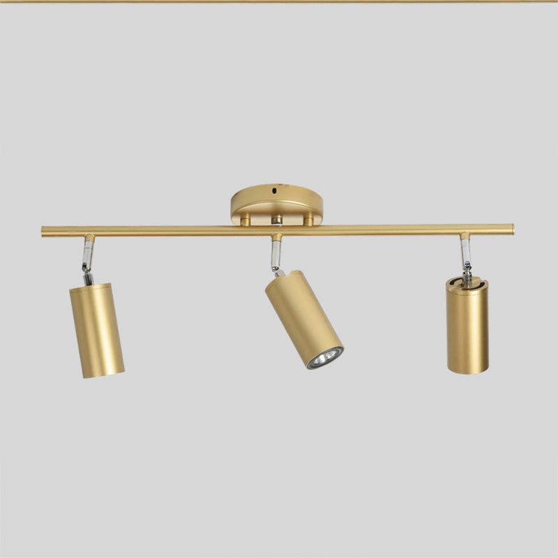 Cylindrical Shape LED Rail Ceiling Lamp Modern Aluminium Flush Mount for Bedroom