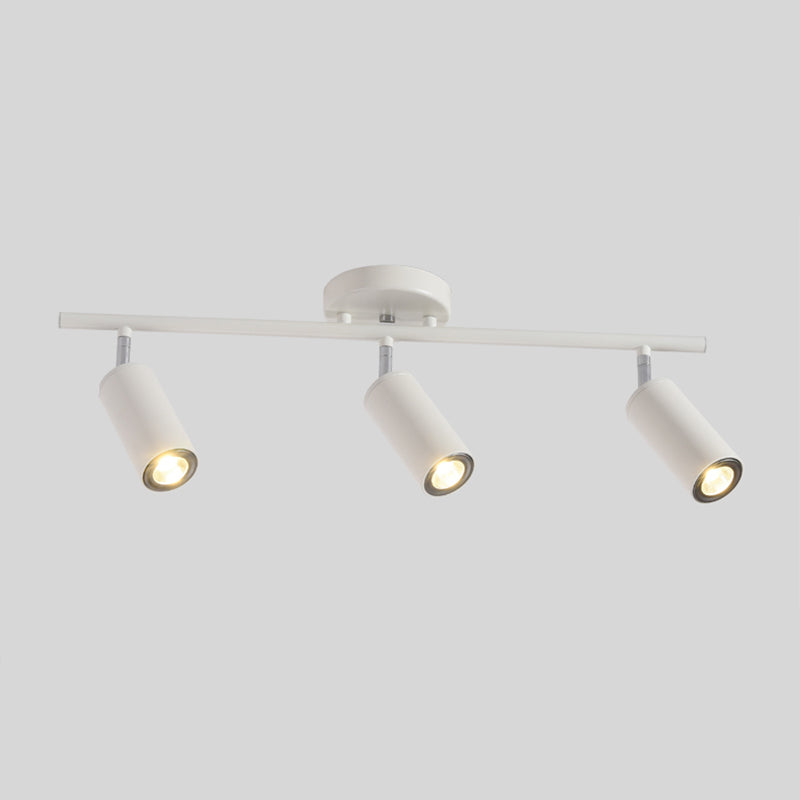 Cylindrical Shape LED Rail Ceiling Lamp Modern Aluminium Flush Mount for Bedroom