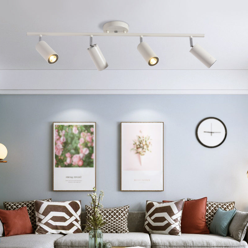 Cylindrical Shape LED Rail Ceiling Lamp Modern Aluminium Flush Mount for Bedroom