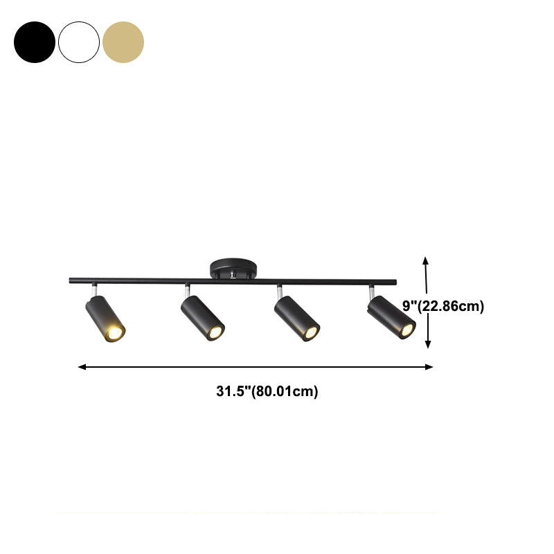Cylindrical Shape LED Rail Ceiling Lamp Modern Aluminium Flush Mount for Bedroom