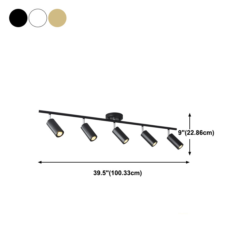 Cylindrical Shape LED Rail Ceiling Lamp Modern Aluminium Flush Mount for Bedroom