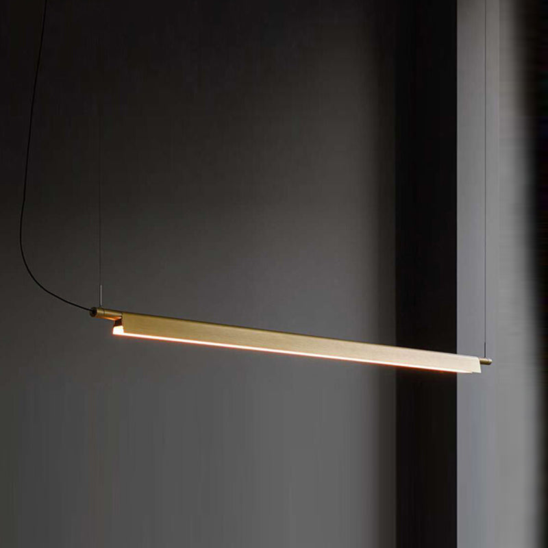 Îlot contemporain Light Metal linéaire 1 lumières îles légères