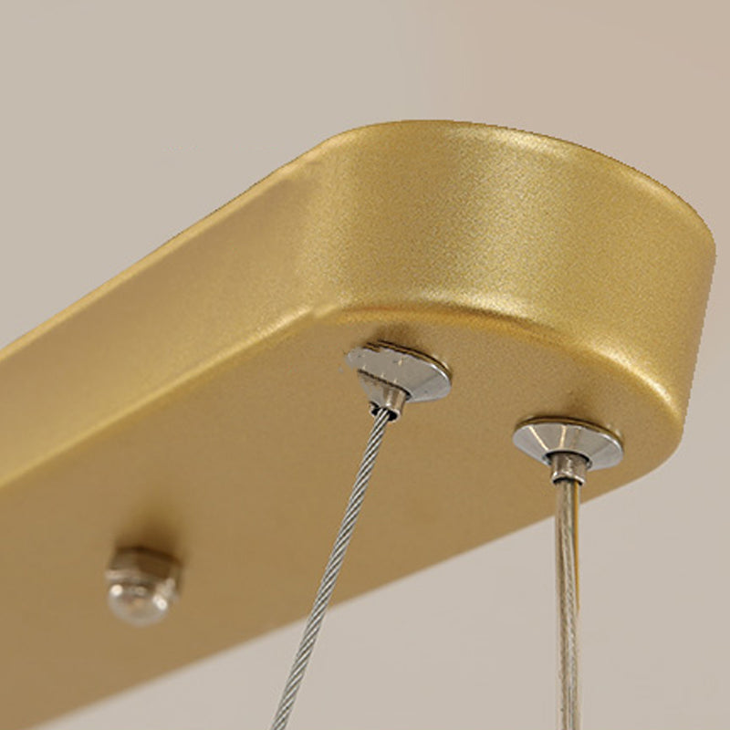 Luz de la isla contemporánea de metal ovalado 1 luces de la isla ligera en oro