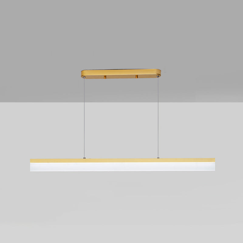 Lumière de l'île contemporaine Métal linéaire 1 Light Plafond île Light pour la cuisine