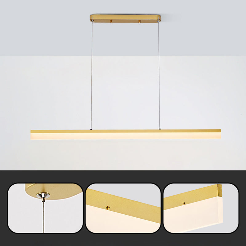 Lumière de l'île contemporaine Métal linéaire 1 Light Plafond île Light pour la cuisine