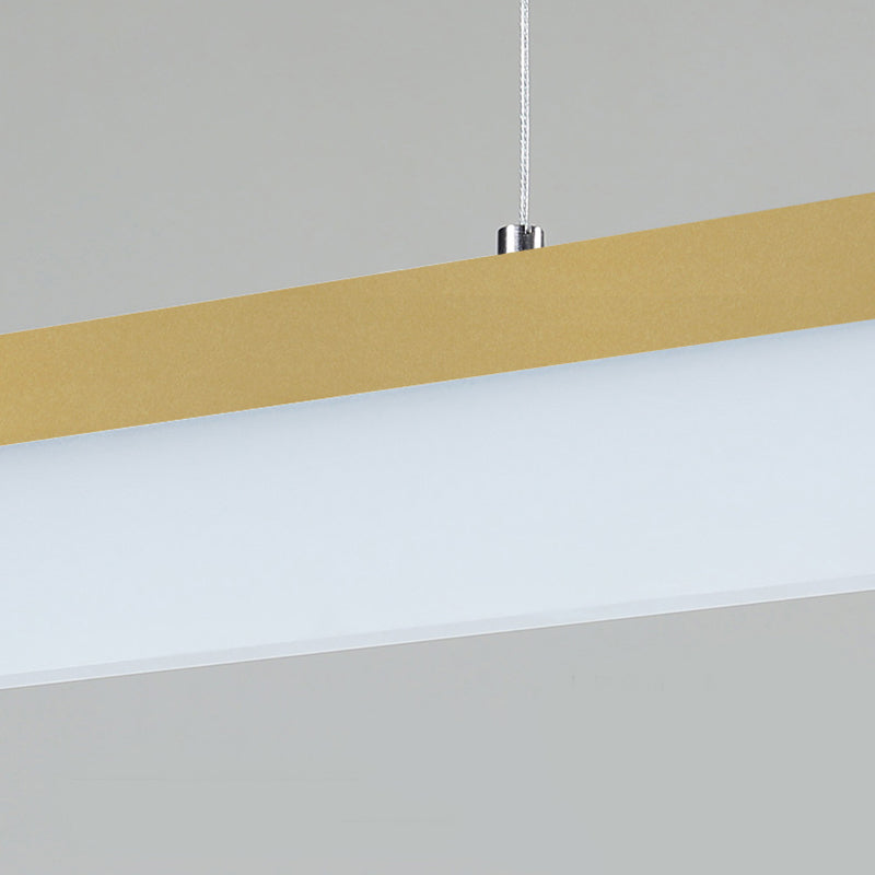 Contemporary Island Light Linear Metal 1 Light Island Ceiling Light for Kitchen