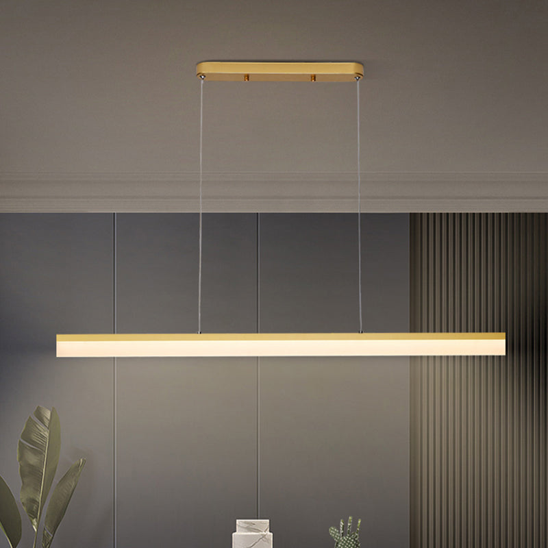 Lumière de l'île contemporaine Métal linéaire 1 Light Plafond île Light pour la cuisine