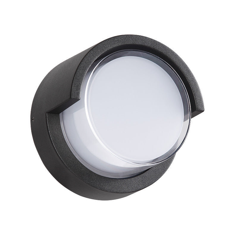 Geometrische Form Metallwandbeleuchtung moderner Stil 1 Lichtwandmontierte Beleuchtung in Schwarz