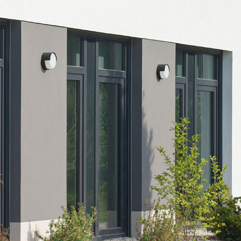 Geometrische Form Metallwandbeleuchtung moderner Stil 1 Lichtwandmontierte Beleuchtung in Schwarz