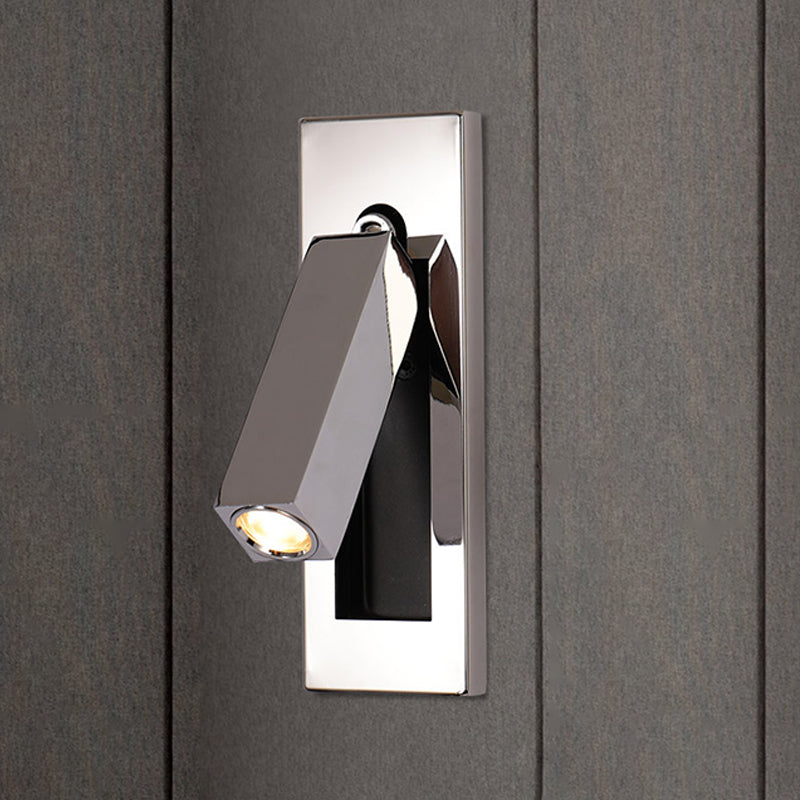 Modern Style Rectangular Wall Lighting Fixture Metal 1 Light Wall Mounted Reading Lights