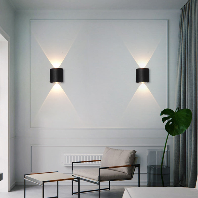 Multi Lights Geometric Wall Lighting Fixtures Modern Style Metal Wall Washer Sconce