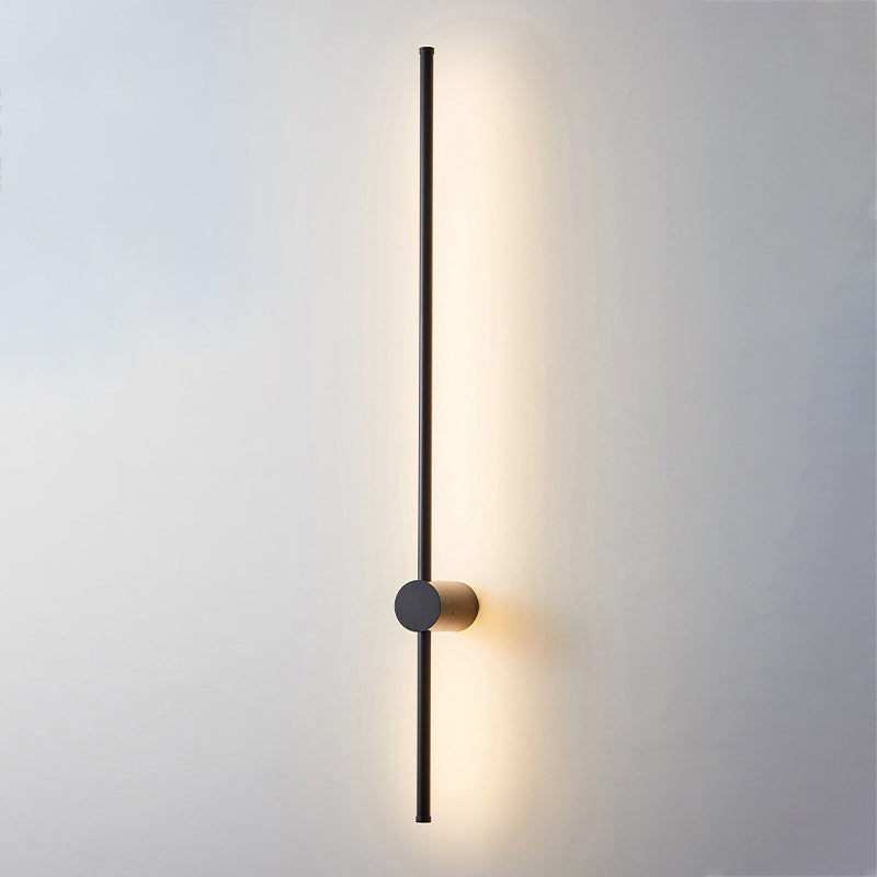 Linearer Schatten Metall Wandleuchte moderner Stil Multi -Leuchten Wandmontage Licht in Schwarz