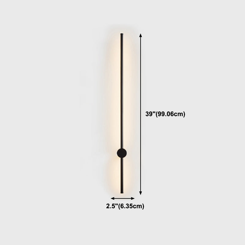 Linearer Schatten Metall Wandleuchte moderner Stil Multi -Leuchten Wandmontage Licht in Schwarz