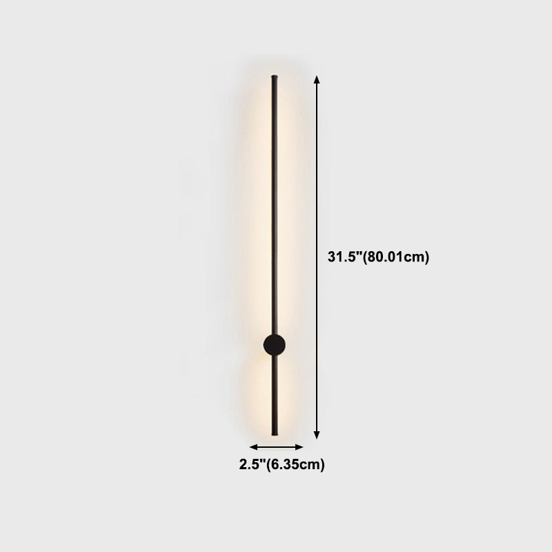 Linearer Schatten Metall Wandleuchte moderner Stil Multi -Leuchten Wandmontage Licht in Schwarz