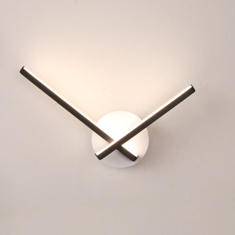 Linear Shape Metal Wall Sconce Modern Style 2-Lights Wall Mounted Light