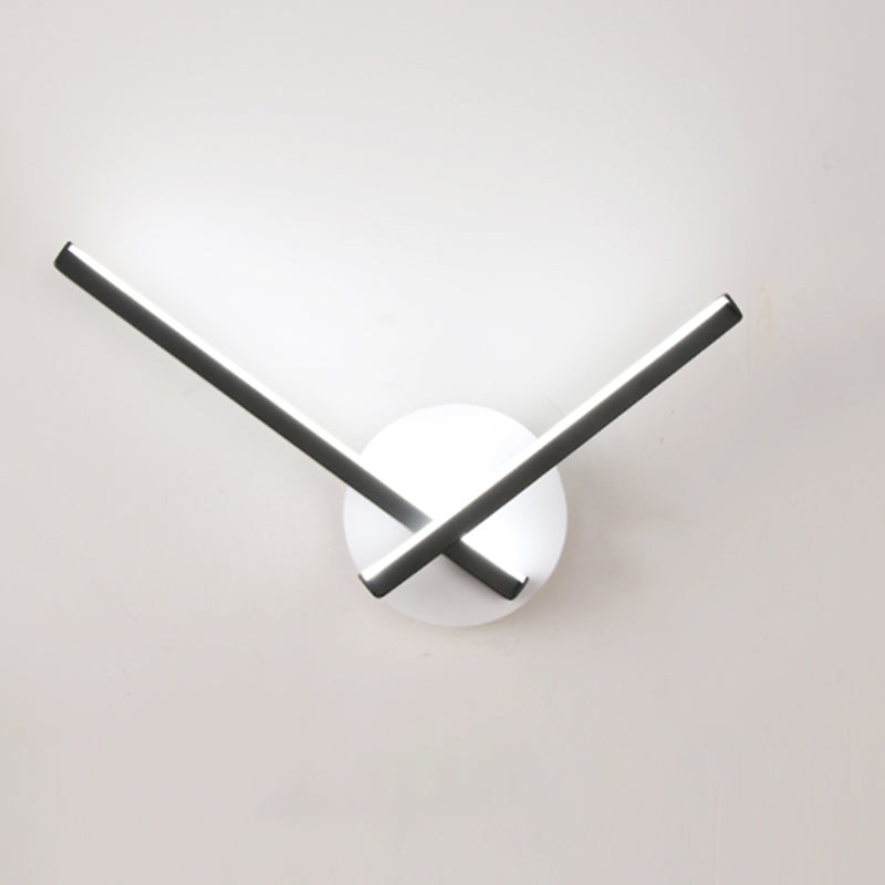 Linear Shape Metal Wall Sconce Modern Style 2-Lights Wall Mounted Light